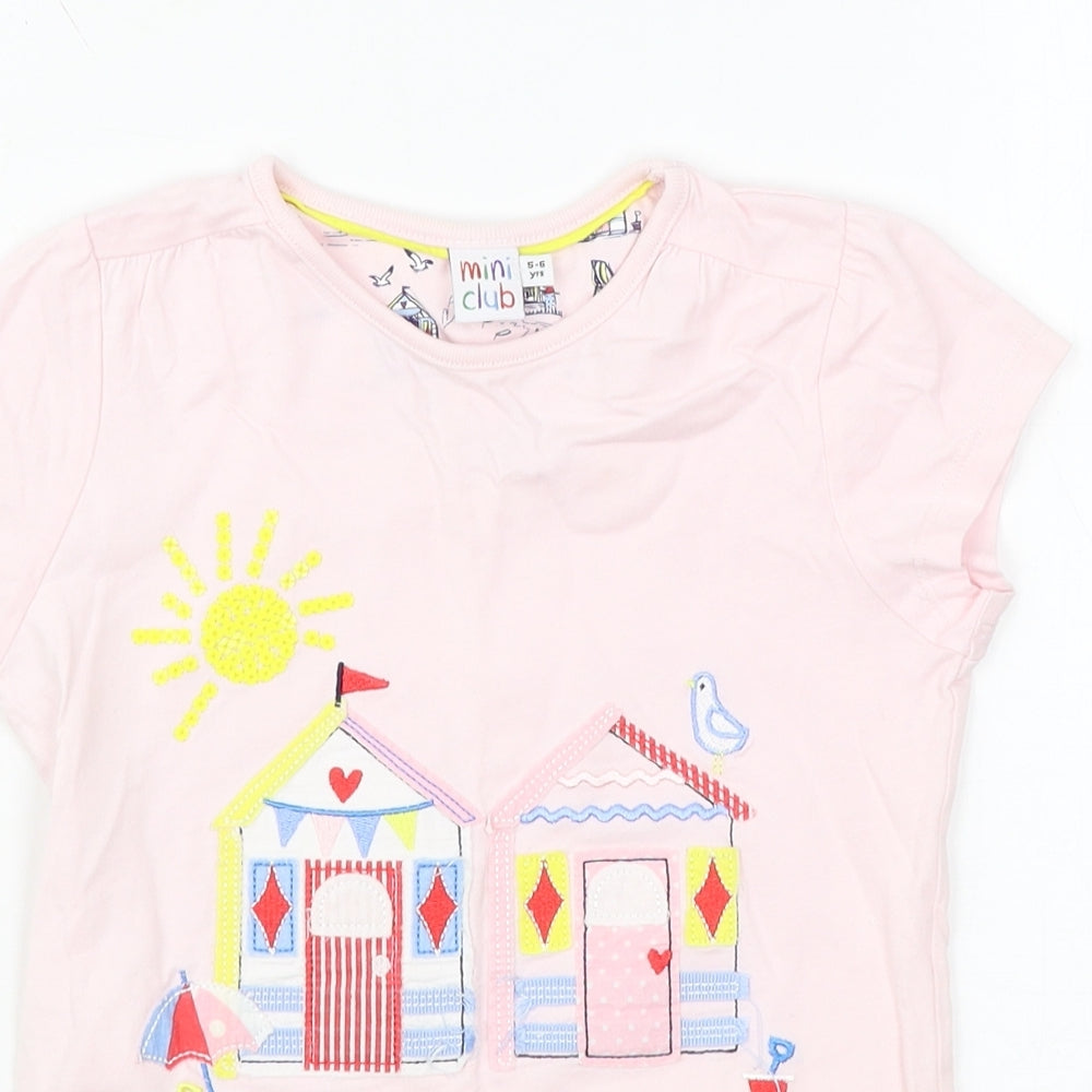 Mini Club Girls Pink   Basic T-Shirt Size 5-6 Years