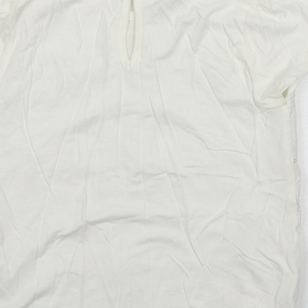 Monsoon Girls White   Basic T-Shirt Size 5-6 Years