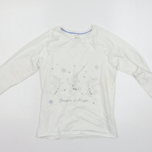 Marks and Spencer Girls White   Basic T-Shirt Size 9-10 Years