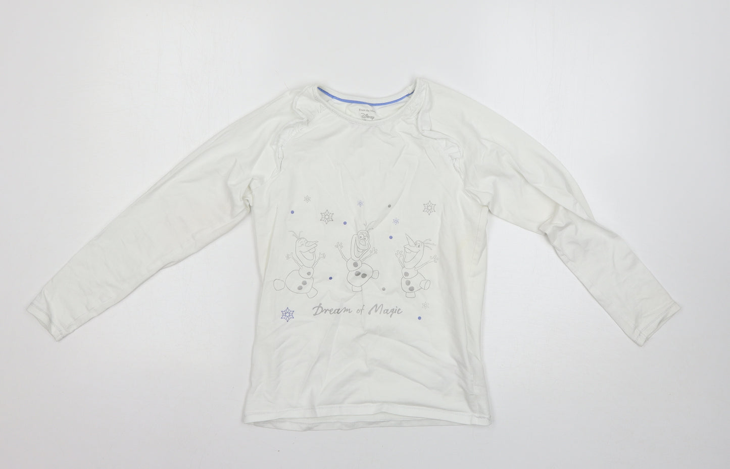Marks and Spencer Girls White   Basic T-Shirt Size 9-10 Years