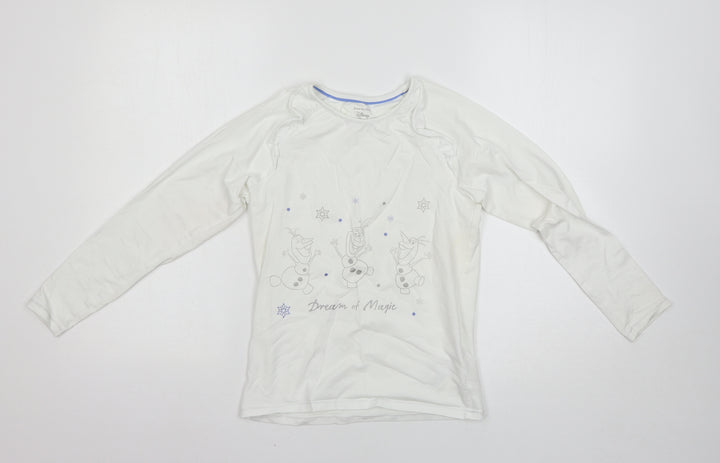Marks and Spencer Girls White   Basic T-Shirt Size 9-10 Years
