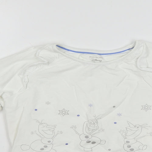 Marks and Spencer Girls White   Basic T-Shirt Size 9-10 Years
