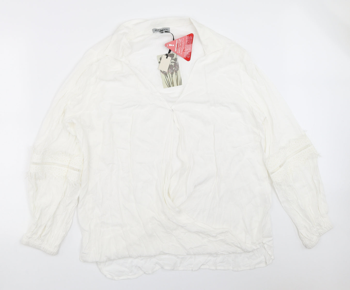 Alice & You Womens White   Basic Blouse Size 18