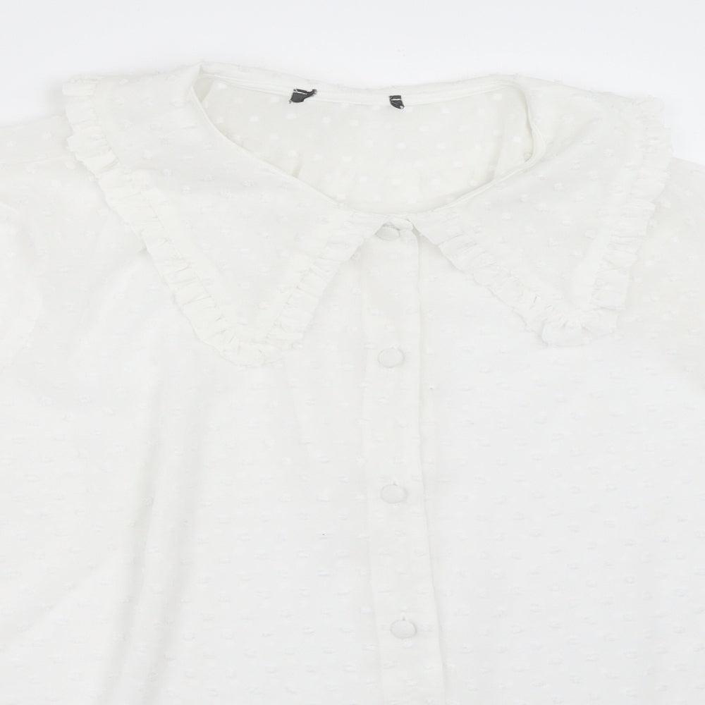 Primark Womens White   Basic Button-Up Size 18