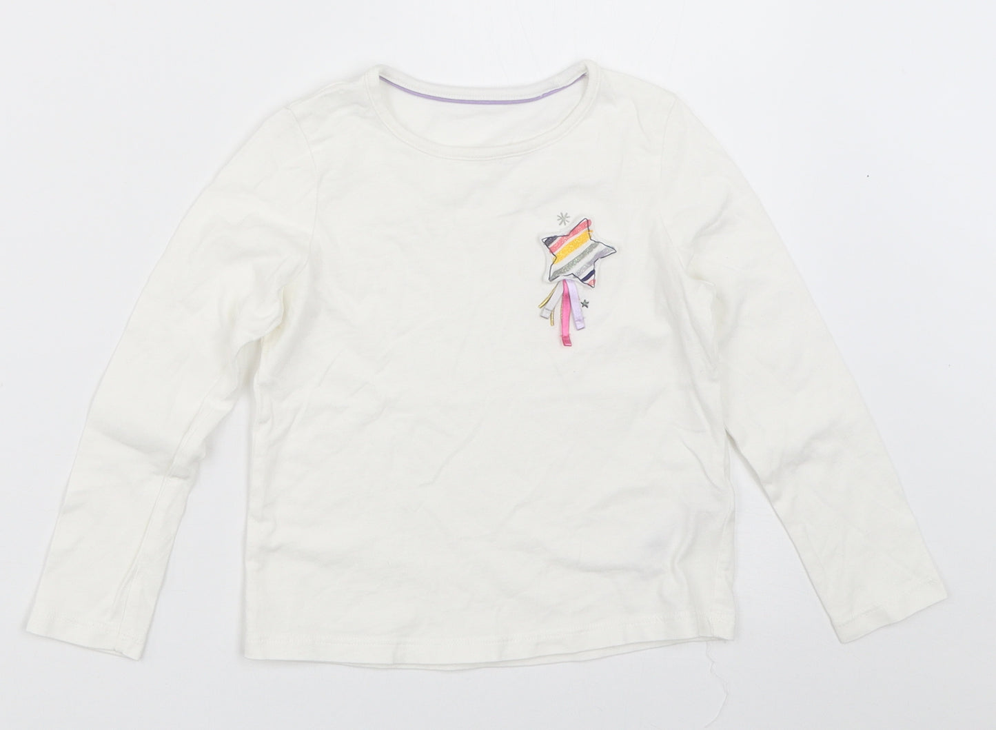 Marks and Spencer Girls White   Basic T-Shirt Size 3-4 Years