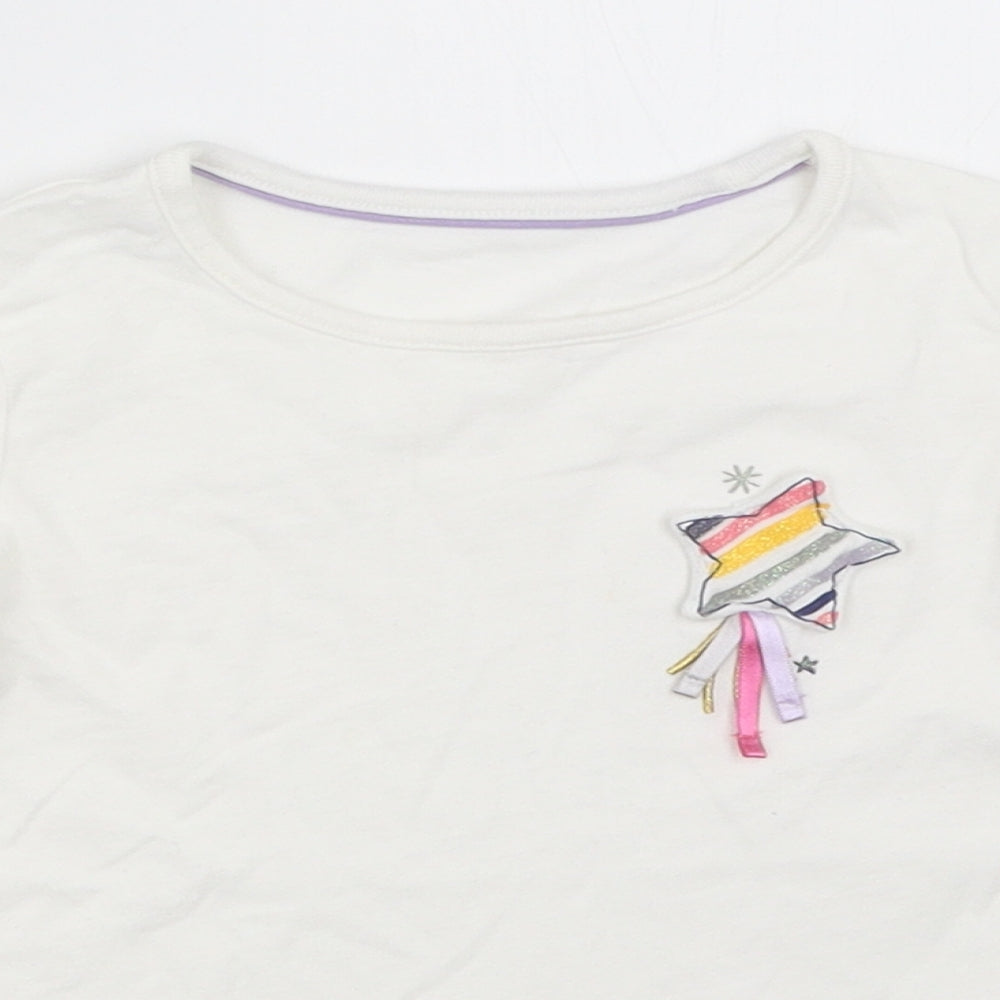 Marks and Spencer Girls White   Basic T-Shirt Size 3-4 Years