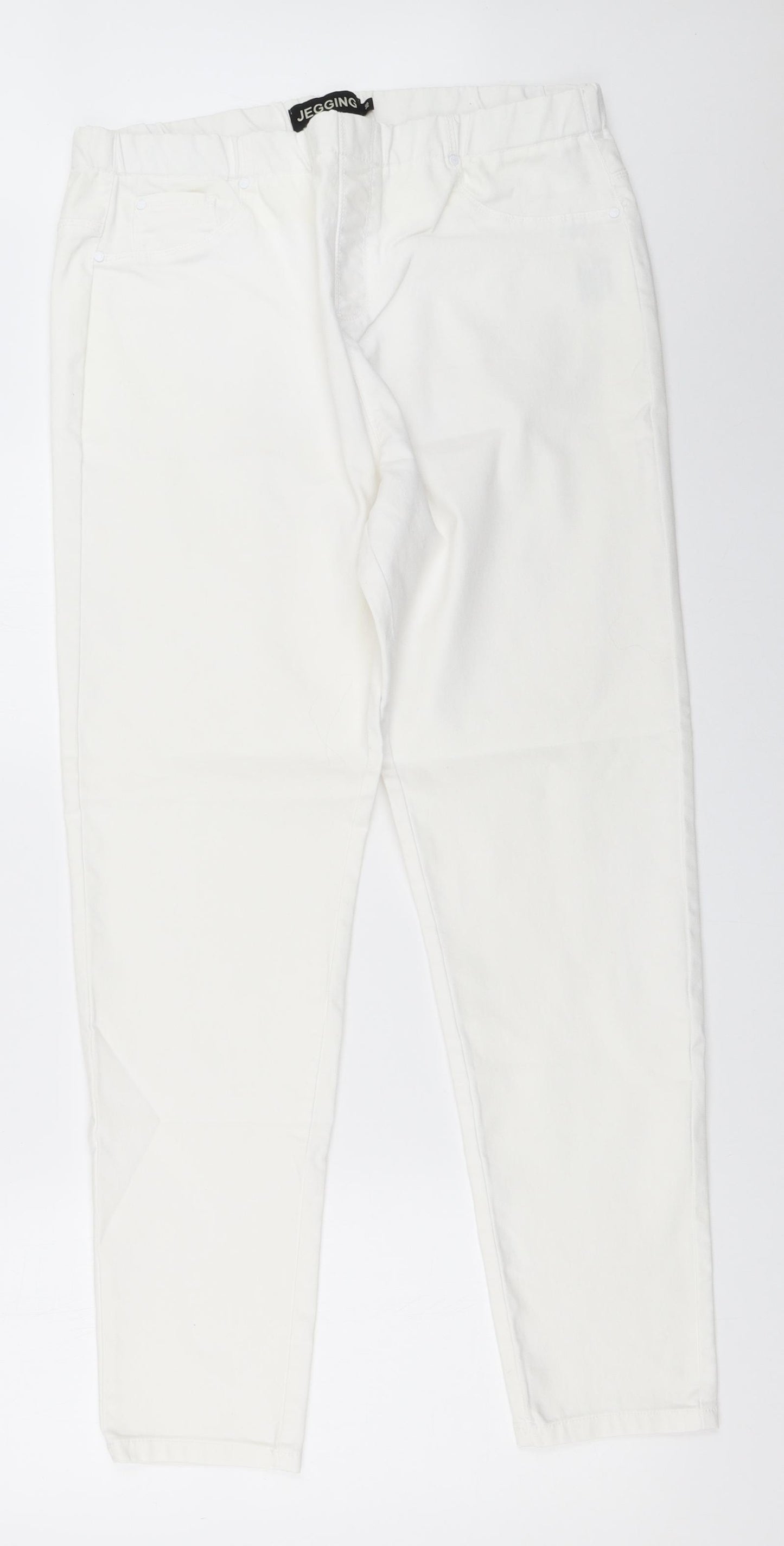 Peacocks Womens White   Jegging Jeans Size 16 L29 in
