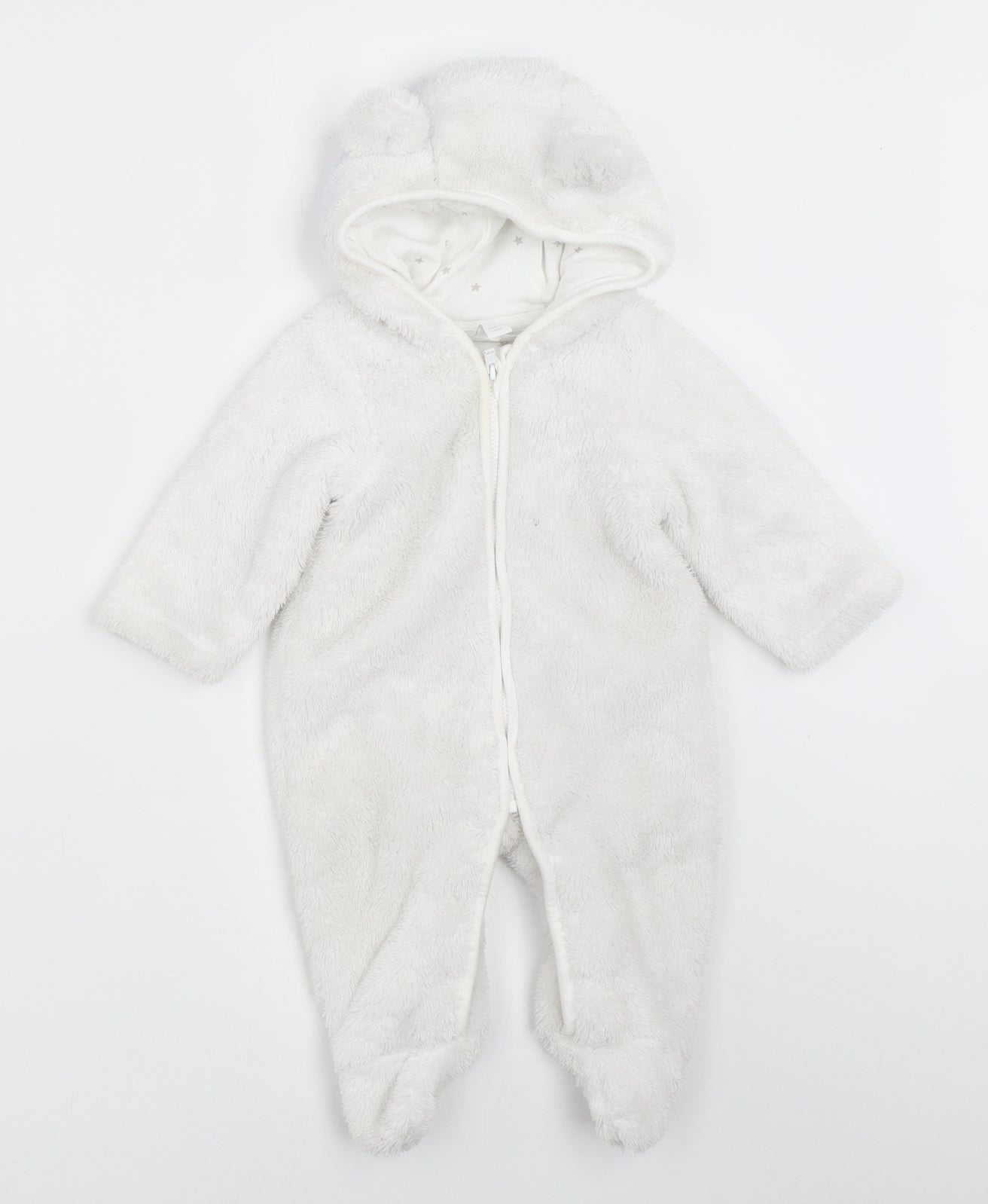 The Little White Company Baby White Solid  Capri One Piece Size 0-3 Months