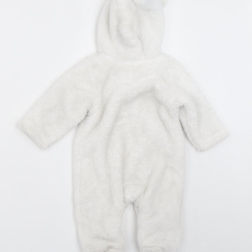 The Little White Company Baby White Solid  Capri One Piece Size 0-3 Months