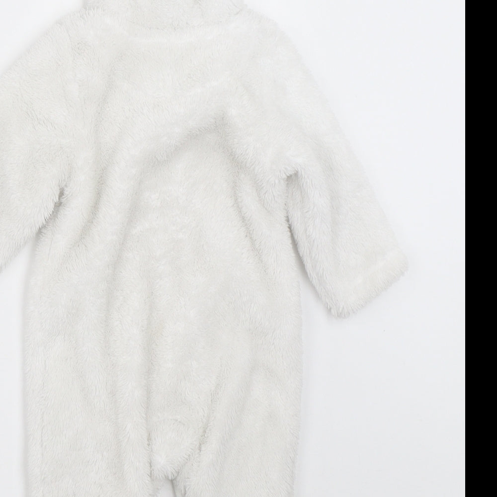 The Little White Company Baby White Solid  Capri One Piece Size 0-3 Months