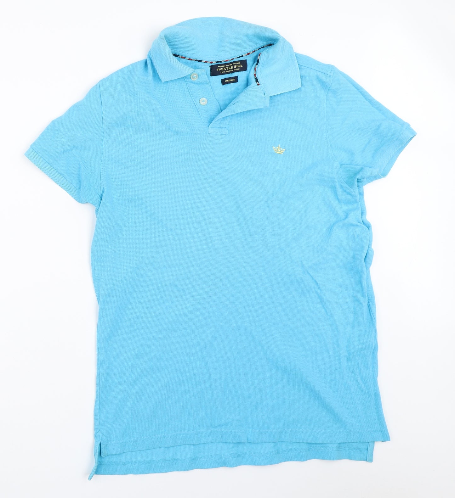 Twisted Soul Mens Blue    Polo Size M
