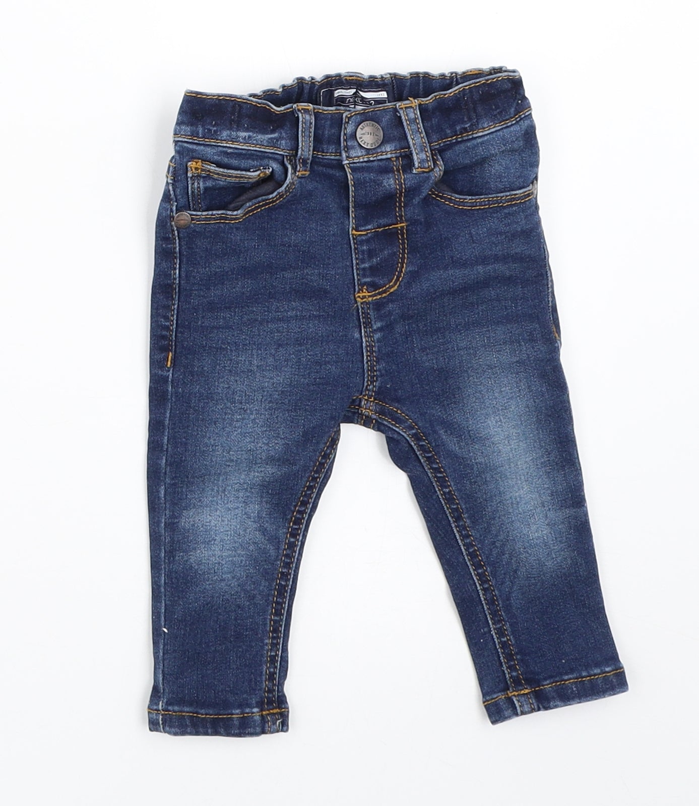 NEXT Boys Blue  Denim Capri Jeans Size 3-6 Months