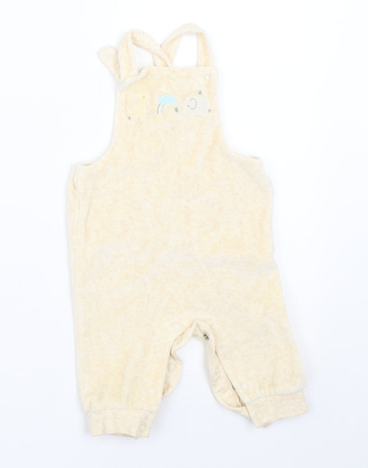 NEXT Boys Beige   Dungaree One-Piece Size 3-6 Months