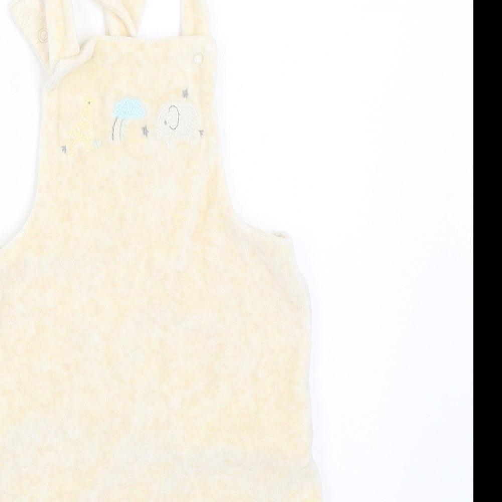 NEXT Boys Beige   Dungaree One-Piece Size 3-6 Months