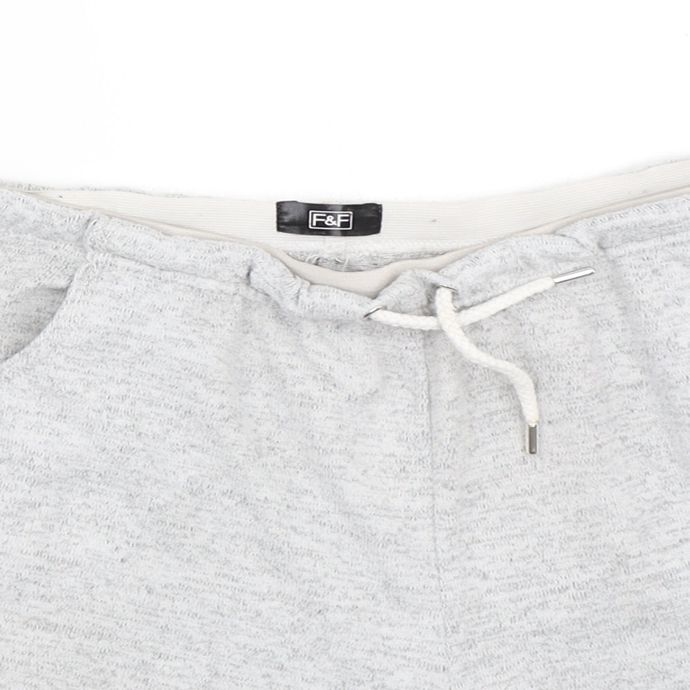 F&F Womens Grey Solid  Top Sleep Shorts Size 12
