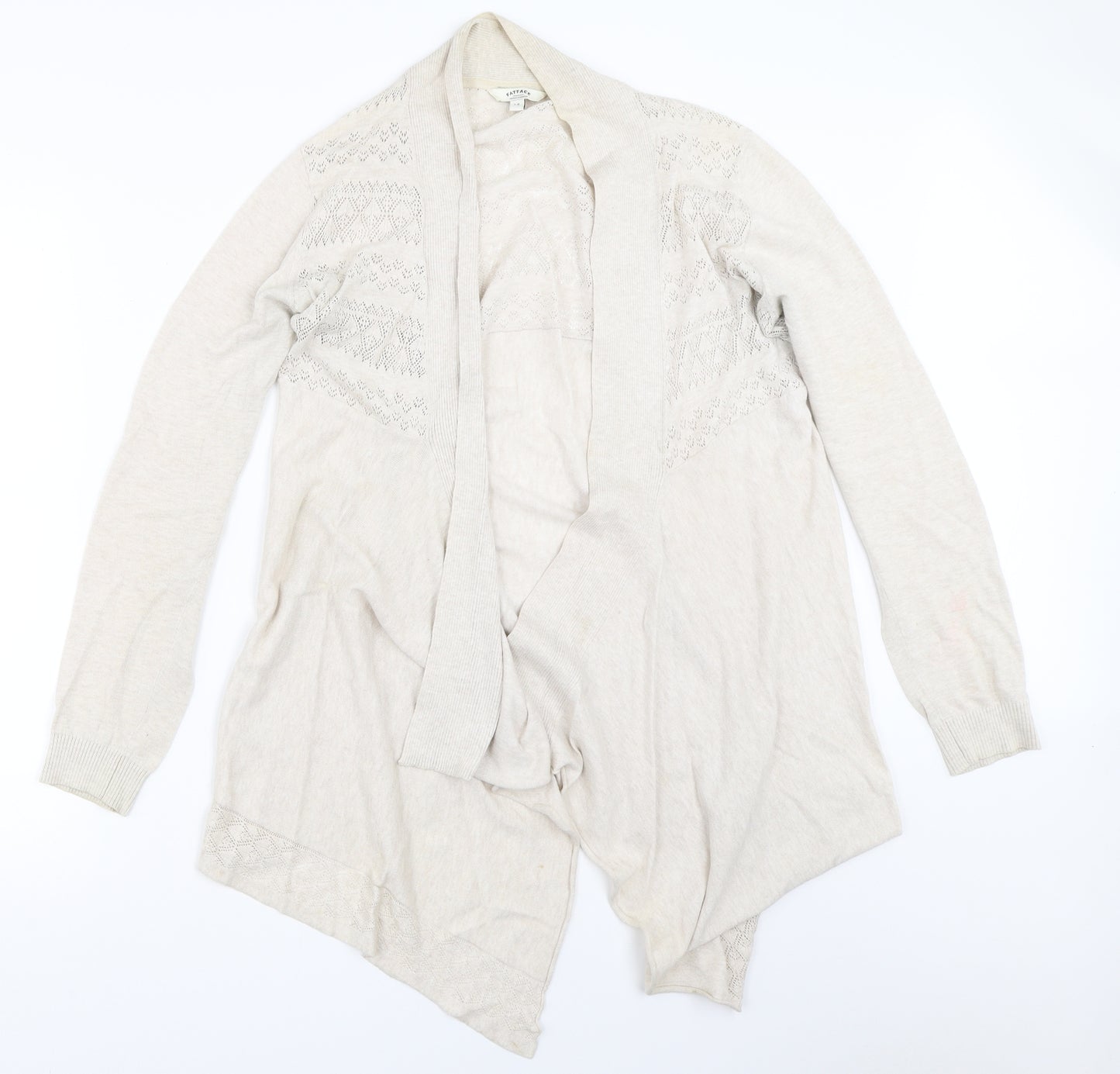 Fat Face Womens Beige   Cardigan Jumper Size 14