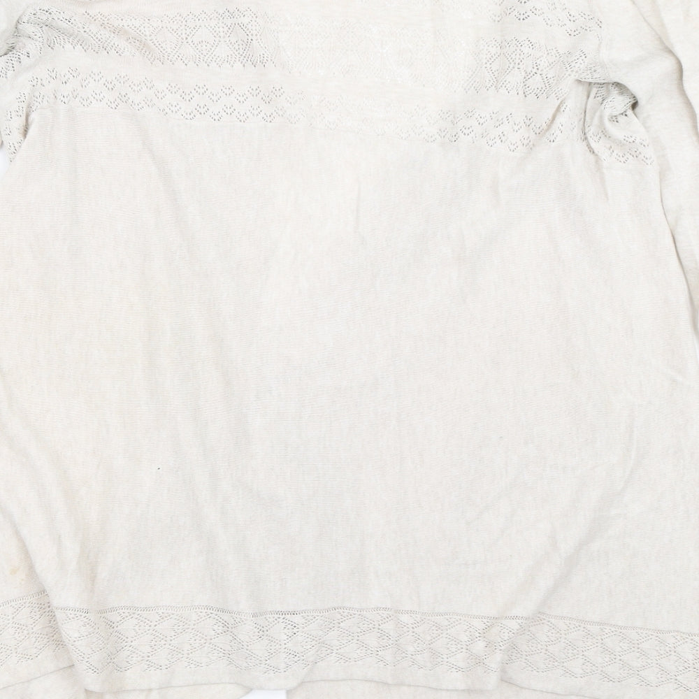 Fat Face Womens Beige   Cardigan Jumper Size 14