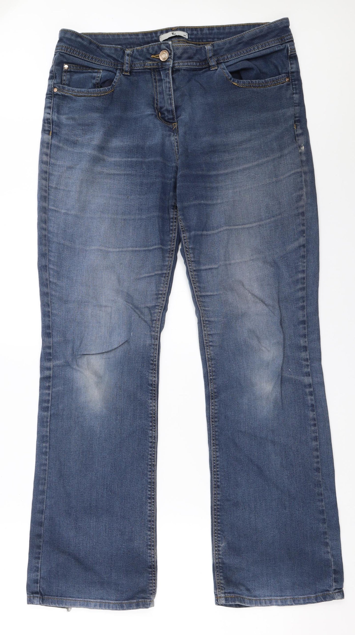 TU Womens Blue   Straight Jeans Size 14 L31 in