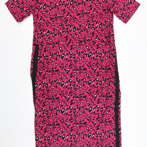 Studio Womens Pink Animal Print  Shift  Size 12