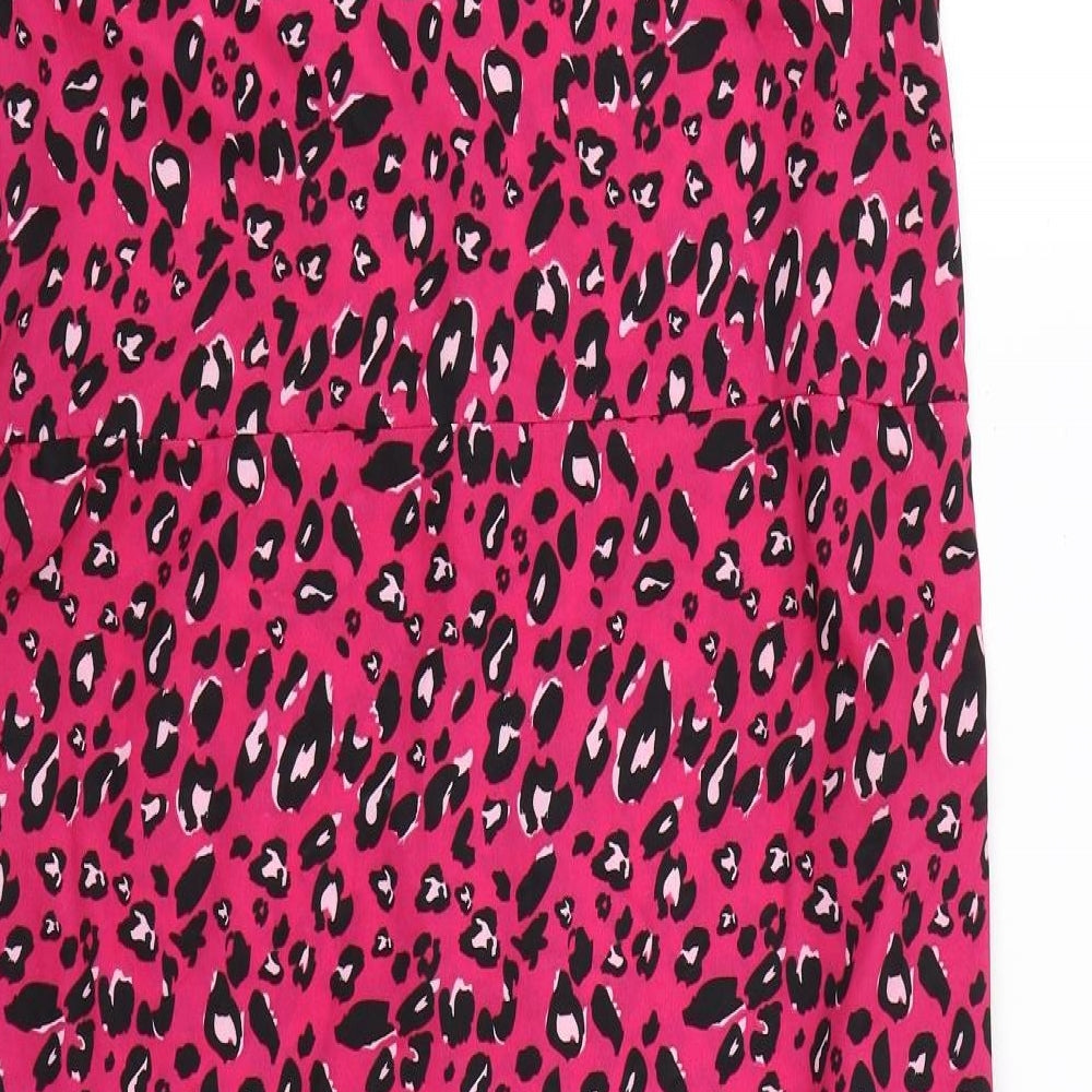 Studio Womens Pink Animal Print  Shift  Size 12