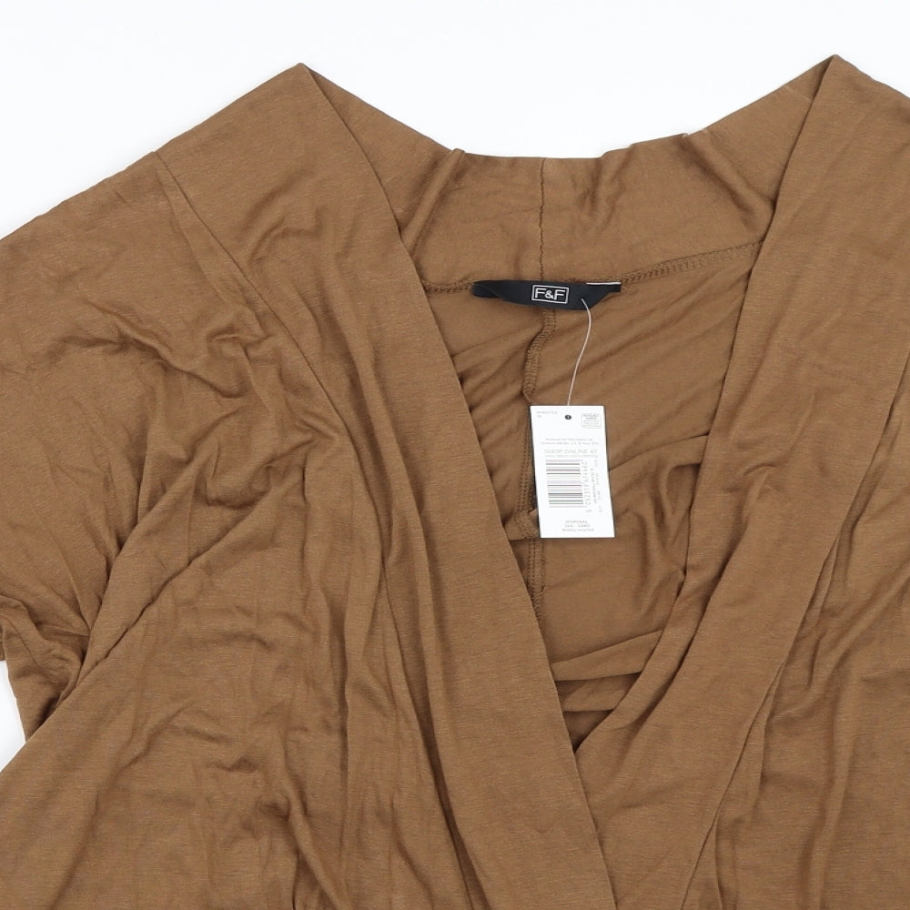 F&F Womens Brown   Cardigan Jumper Size 20