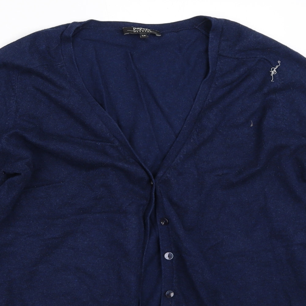 Papaya Womens Blue   Cardigan Jumper Size 16