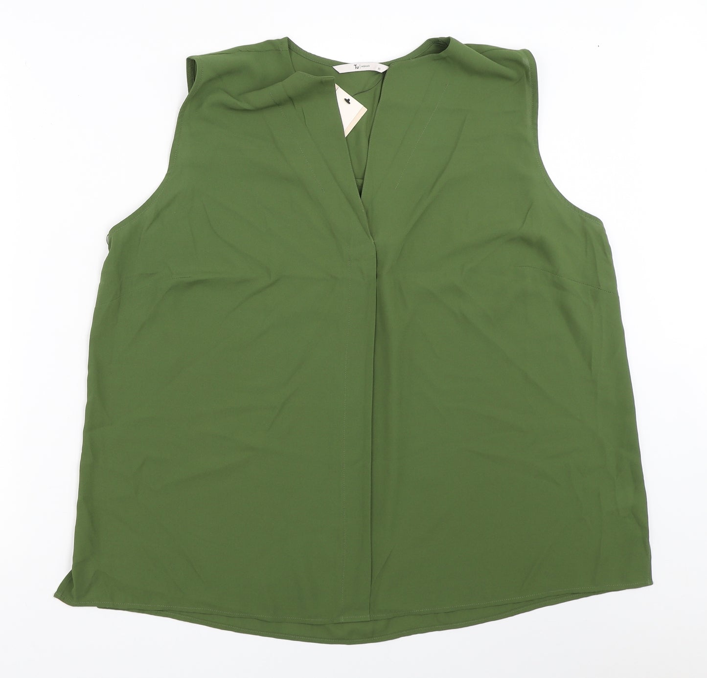 TU Womens Green   Basic Blouse Size 20