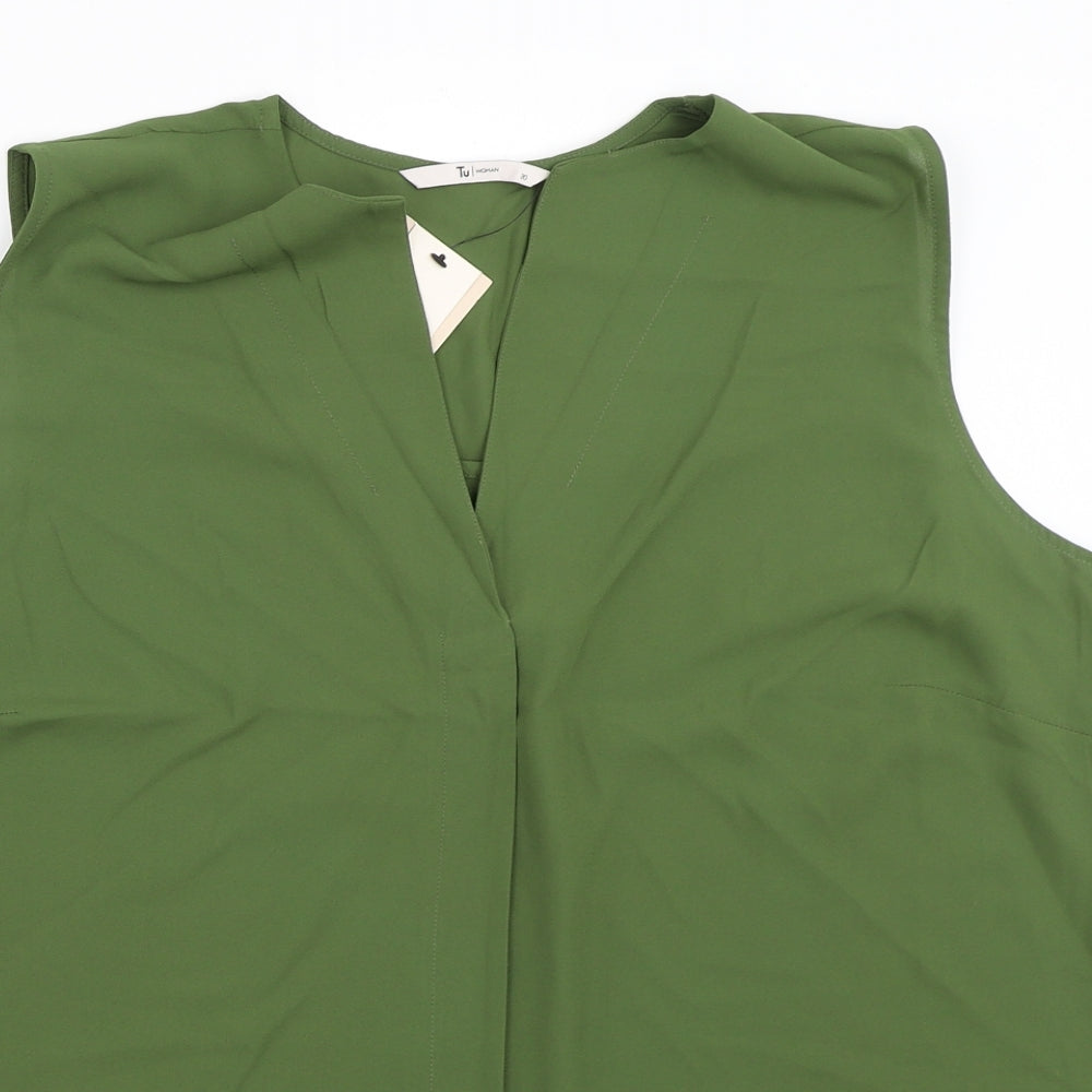 TU Womens Green   Basic Blouse Size 20