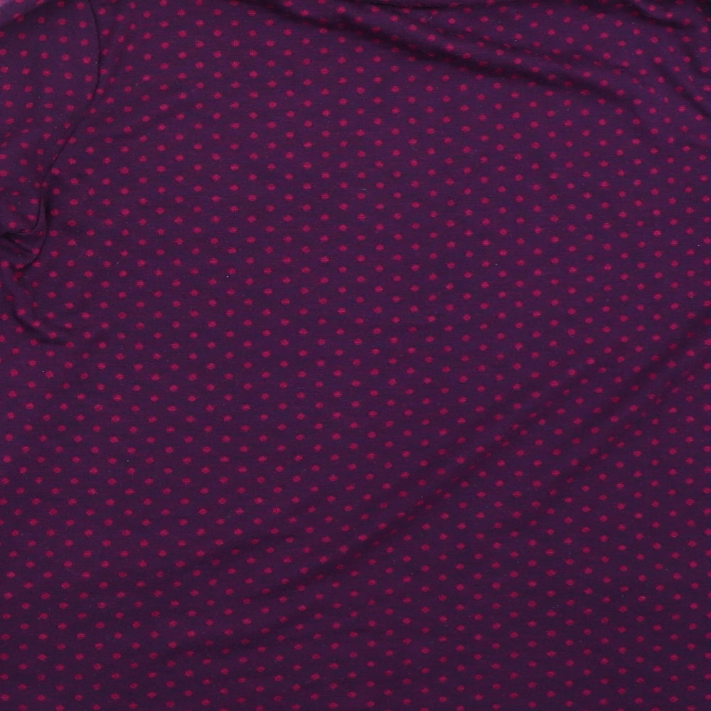 EWM Womens Purple Polka Dot  Pullover Jumper Size S
