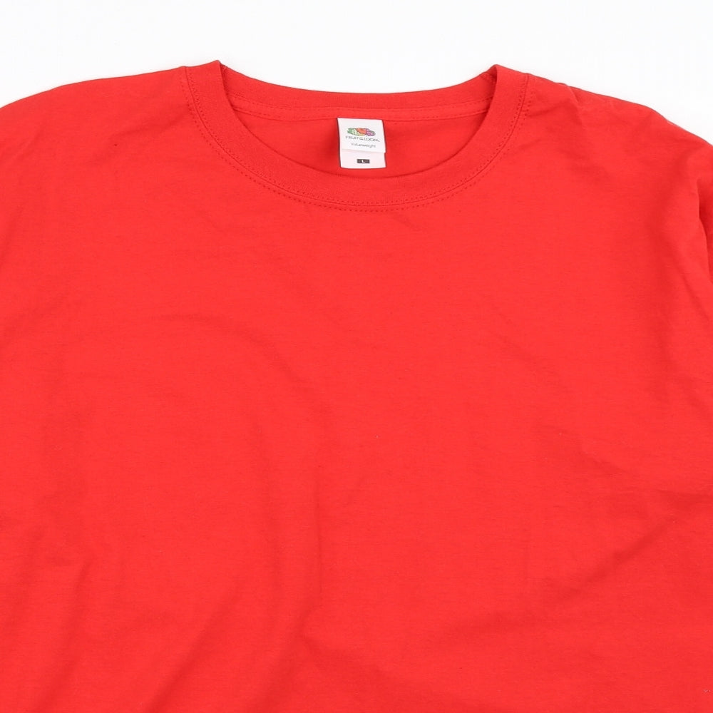 Fruit of the Loom Mens Red    T-Shirt Size L