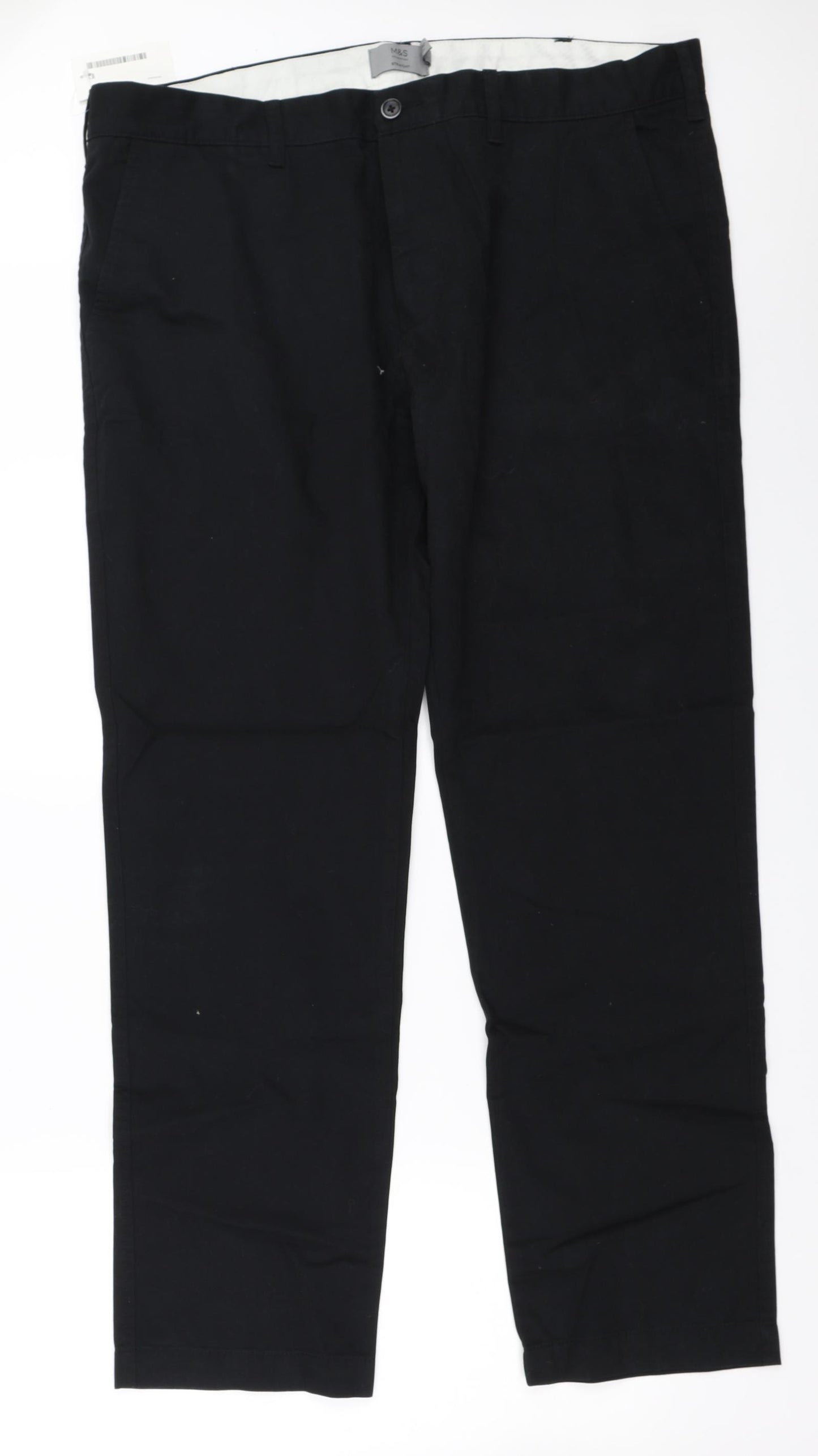 Marks and Spencer Mens Black   Chino Trousers Size 40 in L31 in