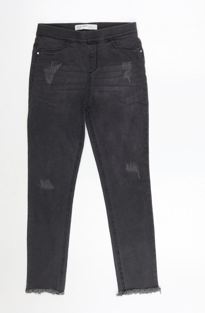 Denim co Girls Grey Cropped Jeans Size 10-11 Years