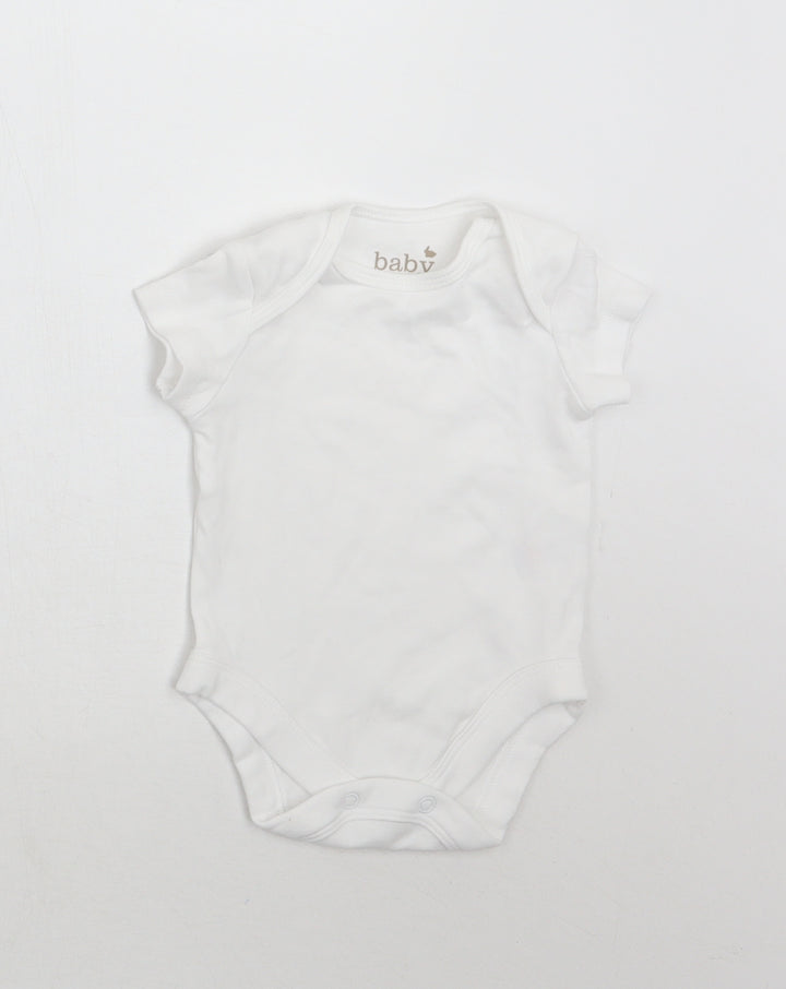 M&Co Baby White Babygrow One-Piece Size 0-3 Months