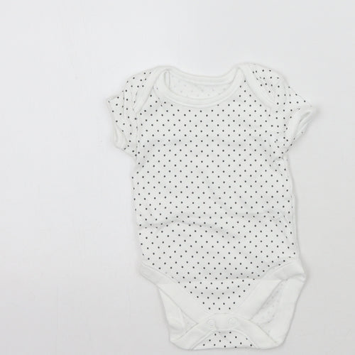 George Baby White Geometric  Babygrow One-Piece Size 0-3 Months