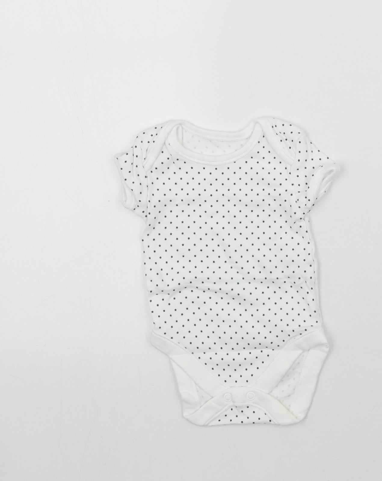 George Baby White Geometric  Babygrow One-Piece Size 0-3 Months