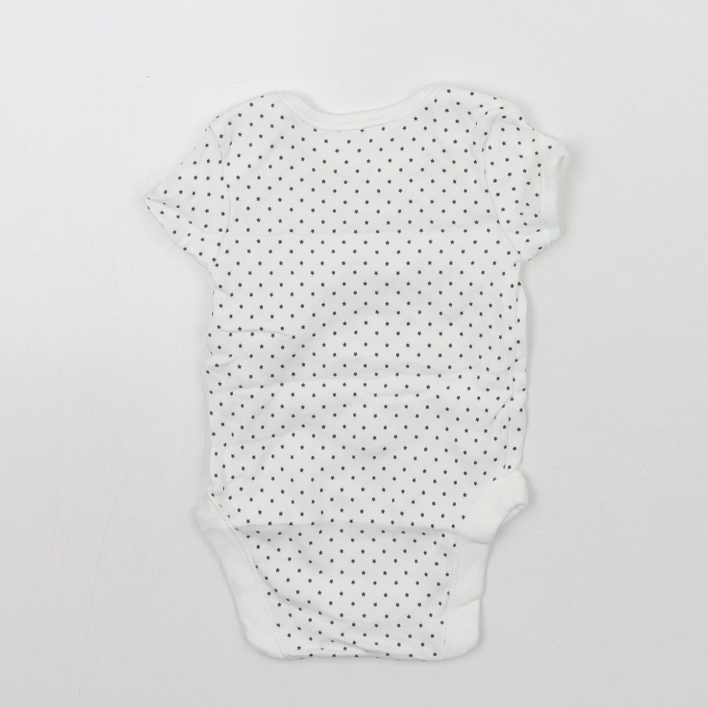 George Baby White Geometric  Babygrow One-Piece Size 0-3 Months