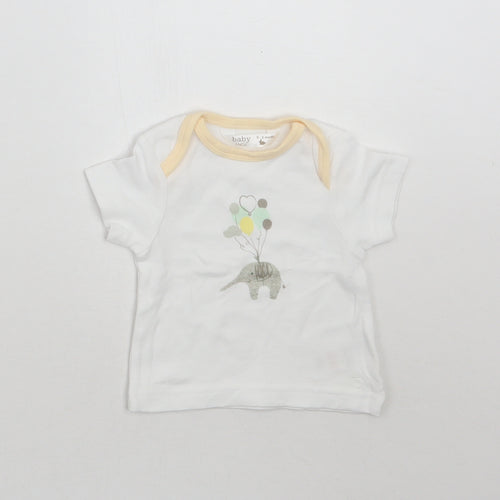 M^co Baby White   Basic T-Shirt Size 0-3 Months