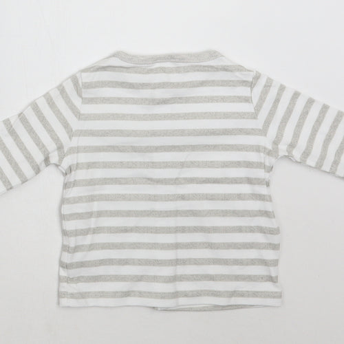 F&F Baby White Striped  Basic T-Shirt Size 0-3 Months