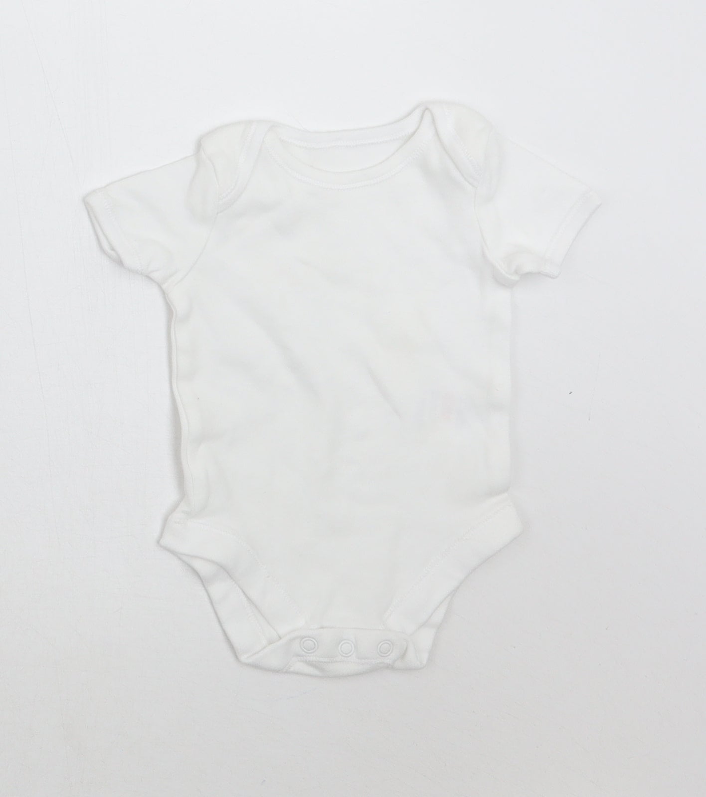 John Lewis Baby White   Babygrow One-Piece Size 0-3 Months