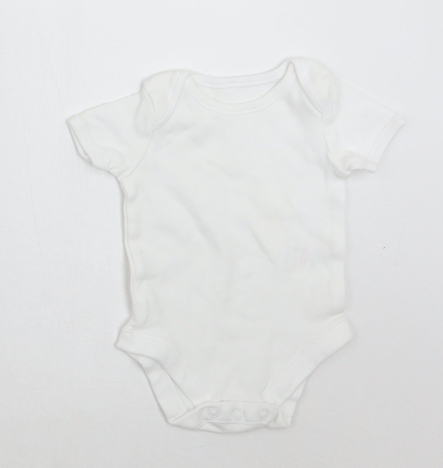 John Lewis Baby White   Babygrow One-Piece Size 0-3 Months