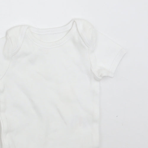 John Lewis Baby White   Babygrow One-Piece Size 0-3 Months