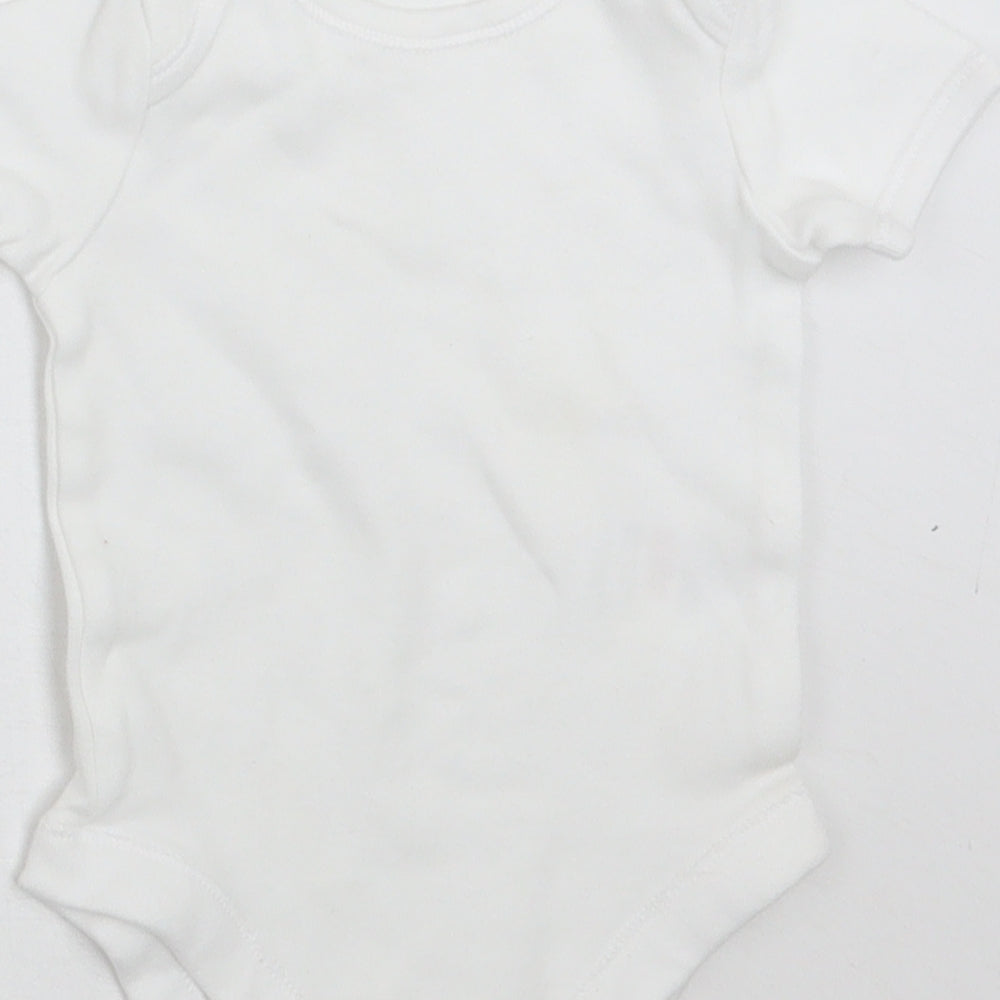 John Lewis Baby White   Babygrow One-Piece Size 0-3 Months