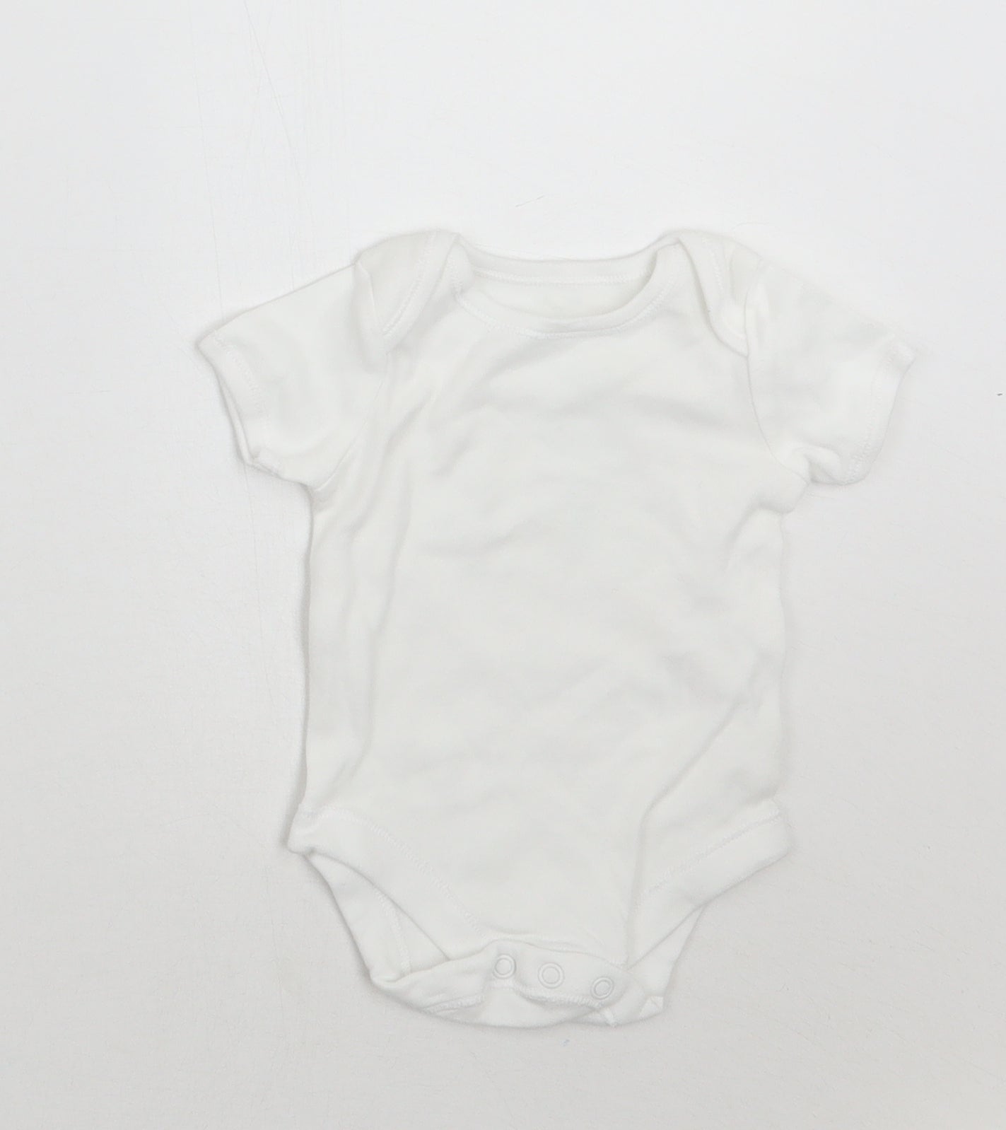 John Lewis Baby White   Babygrow One-Piece Size 0-3 Months