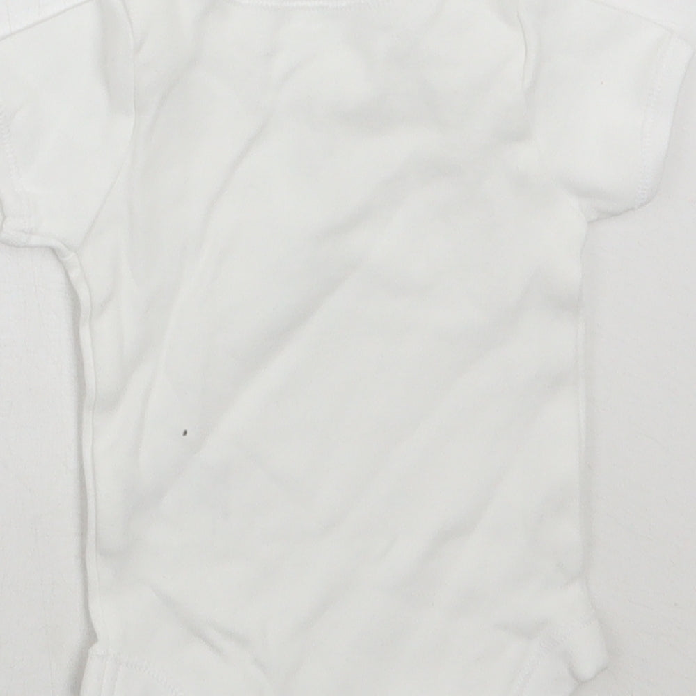 John Lewis Baby White   Babygrow One-Piece Size 0-3 Months