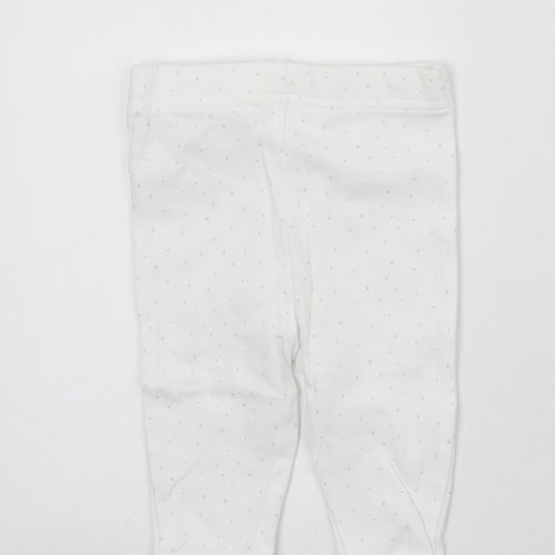 M&Co Baby White Geometric  Sweatpants Trousers Size 0-3 Months