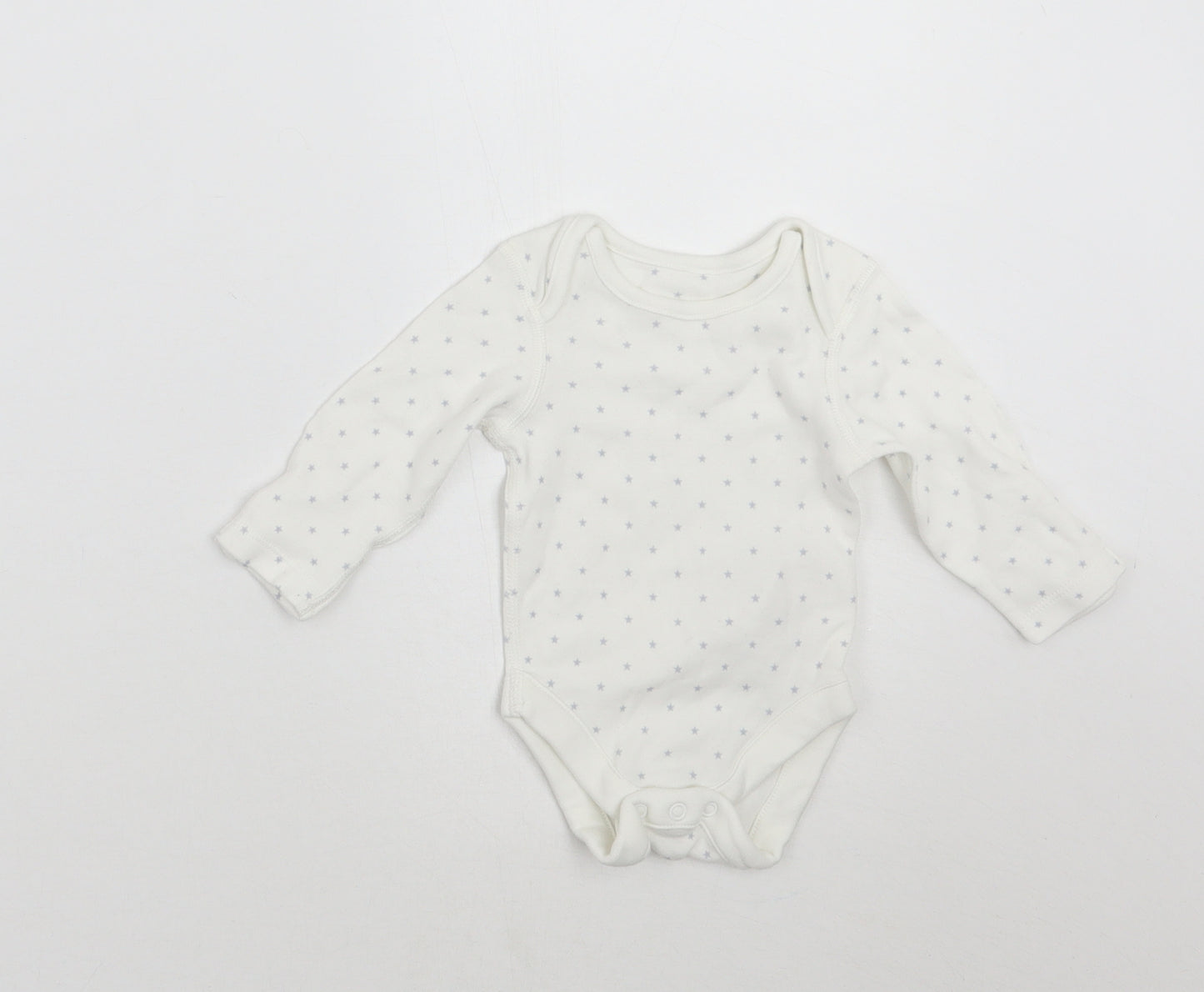 Marks and Spencer Baby White Geometric  Babygrow One-Piece Size Newborn