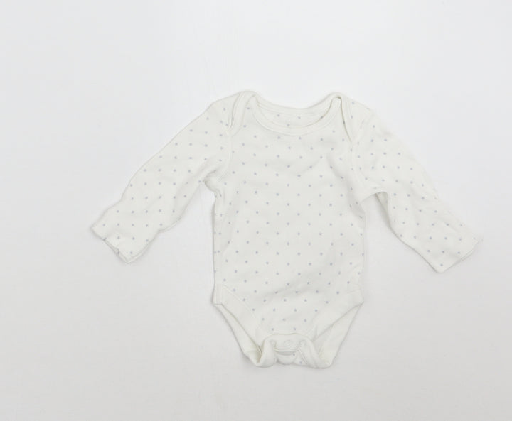 Marks and Spencer Baby White Geometric  Babygrow One-Piece Size Newborn