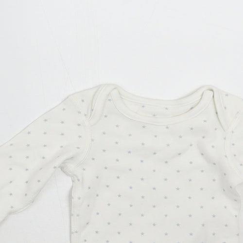 Marks and Spencer Baby White Geometric  Babygrow One-Piece Size Newborn