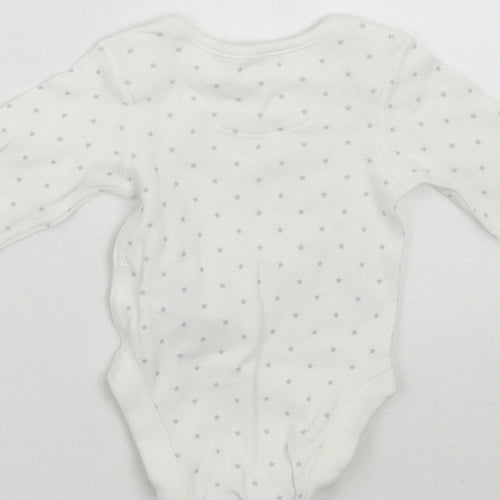 Marks and Spencer Baby White Geometric  Babygrow One-Piece Size Newborn
