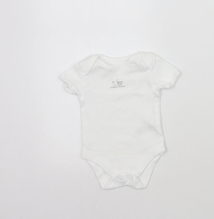 George Baby White   Babygrow One-Piece Size Newborn